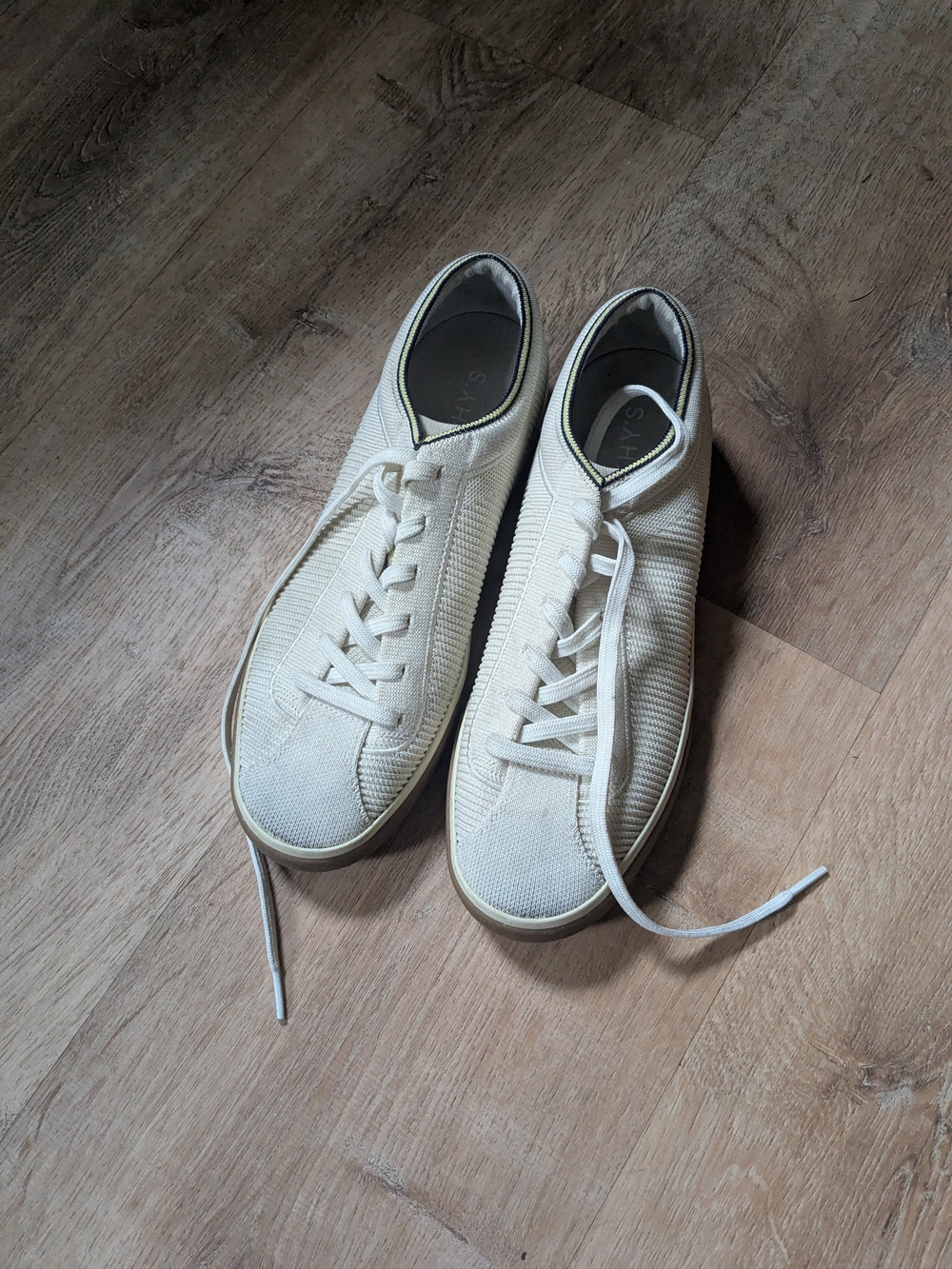 Rothy's Cream Knit Women's Lace-Up Sneakers